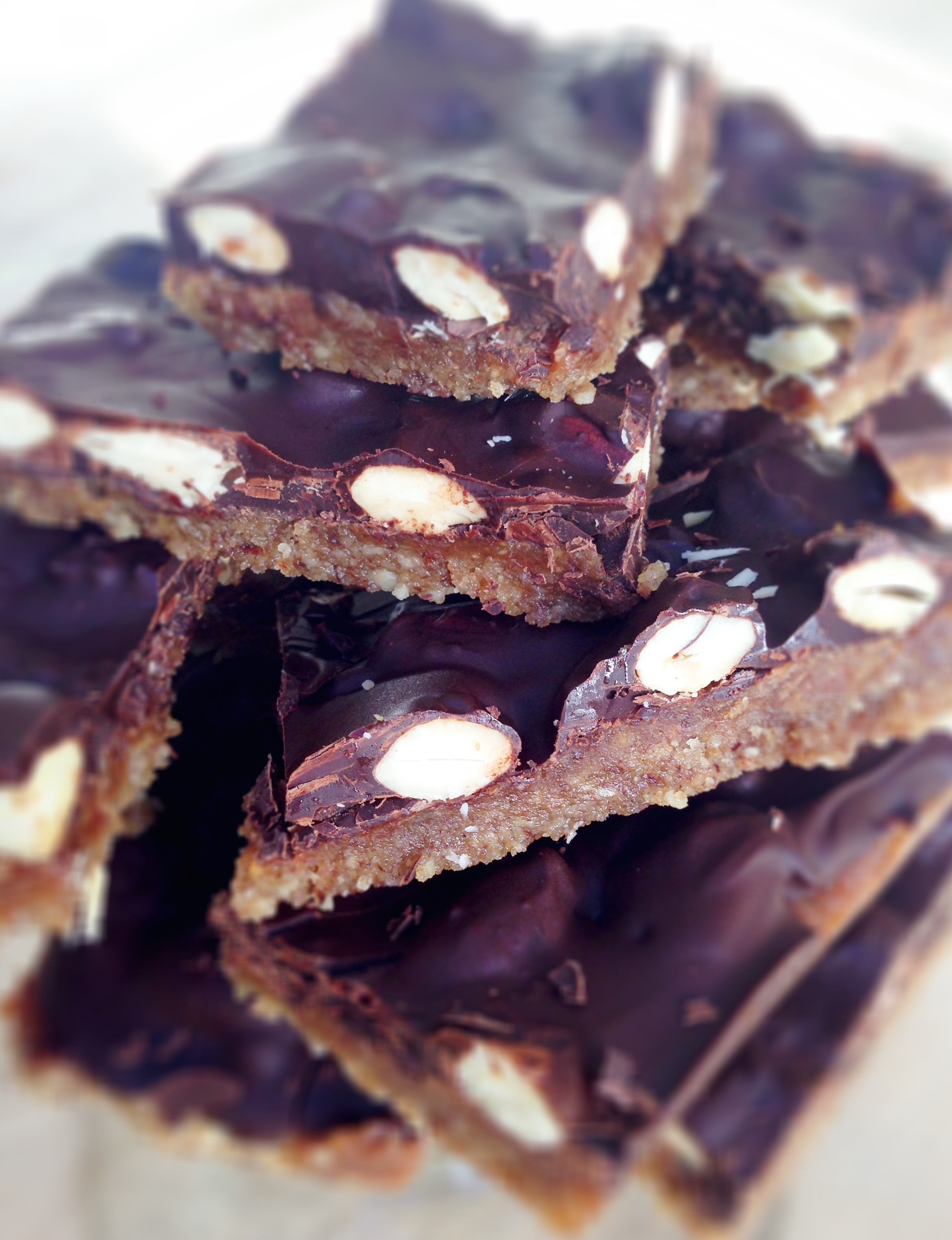 Almond Snickers Slice - The Little Green Spoon