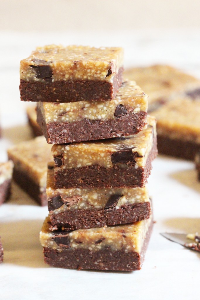 Cookie Dough Brownie Bars The Little Green Spoon