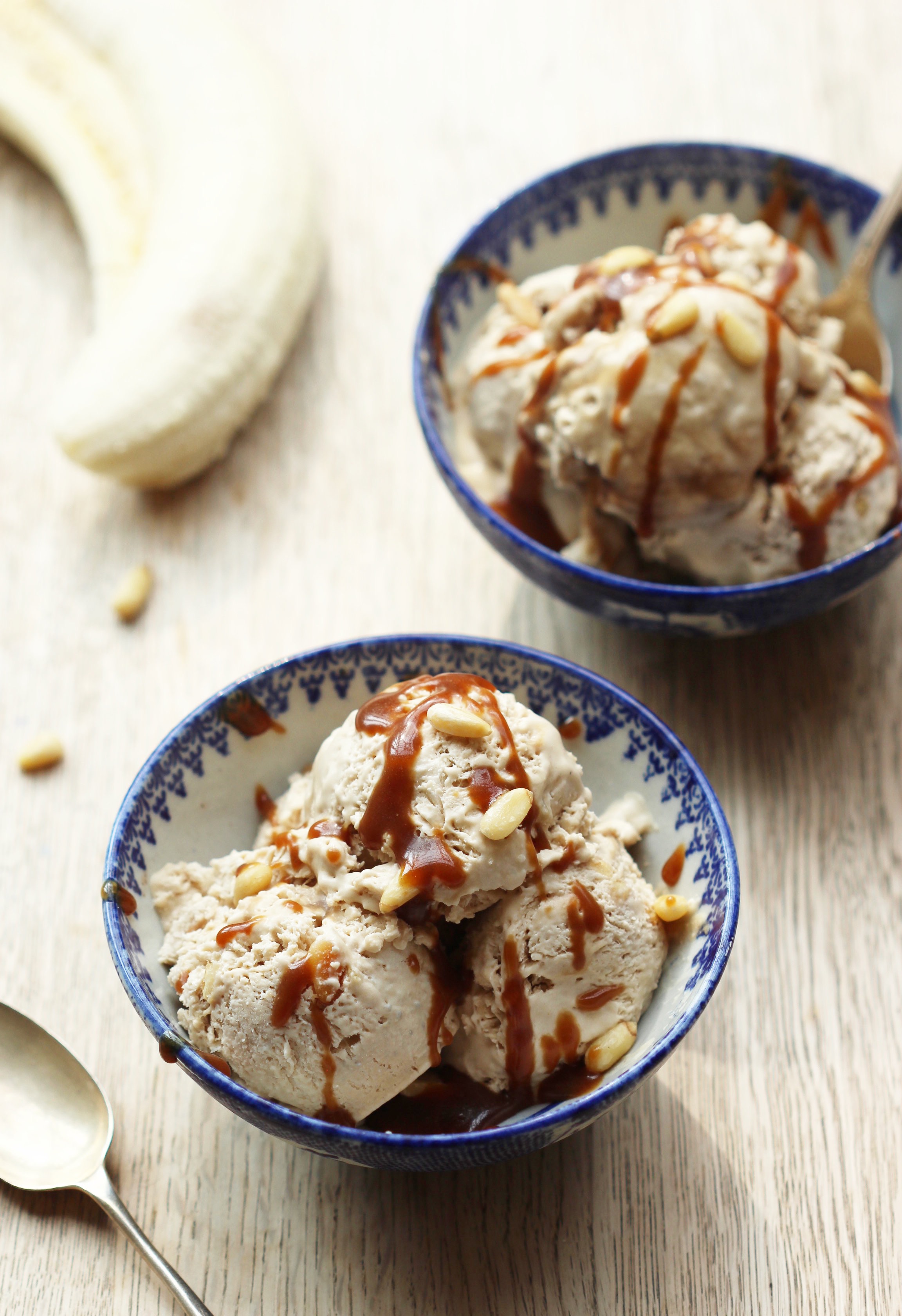 Salted Caramel & Pine Nut Ice Cream The Little Green Spoon