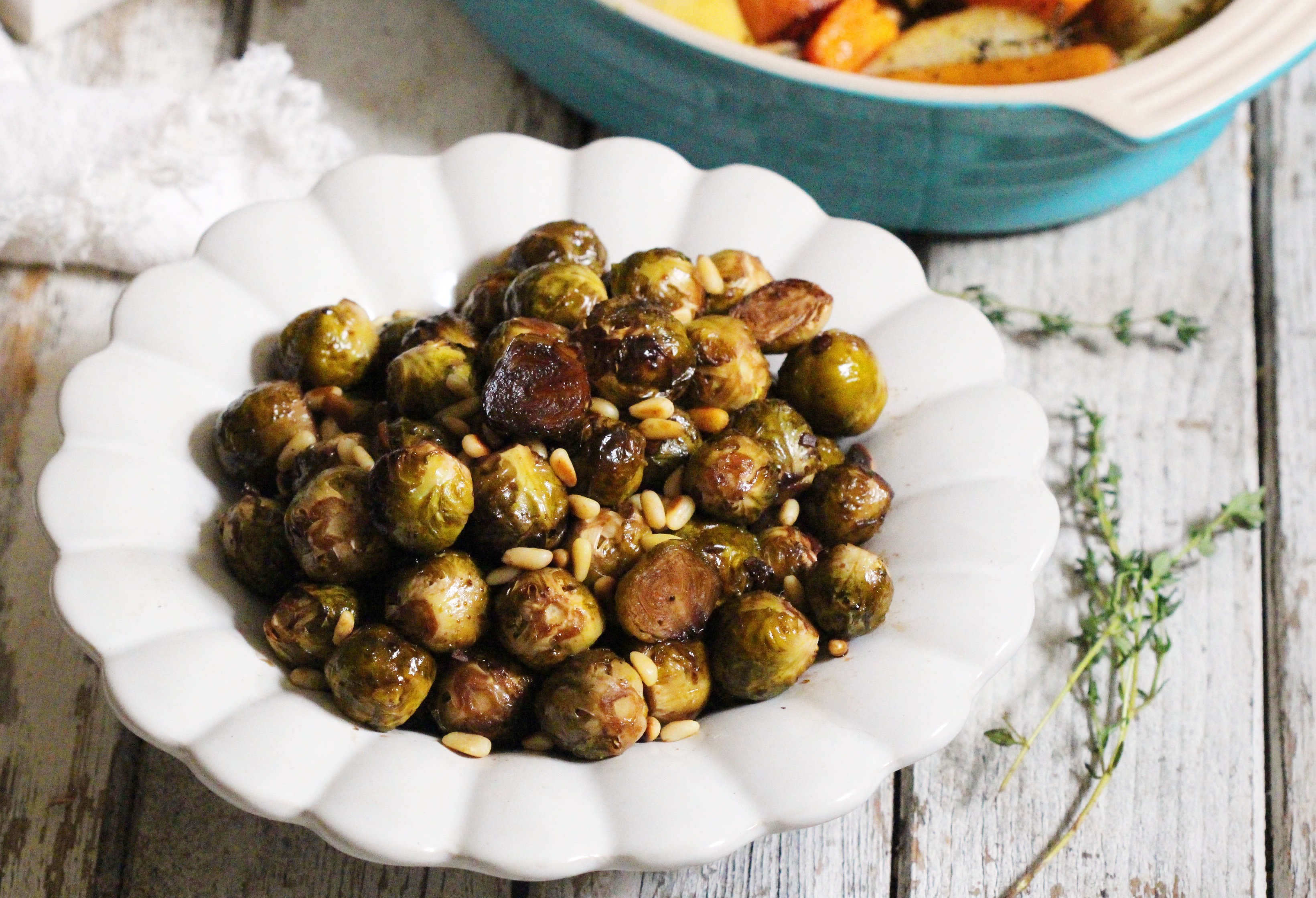 Maple Balsamic Roasted Brussel Sprouts