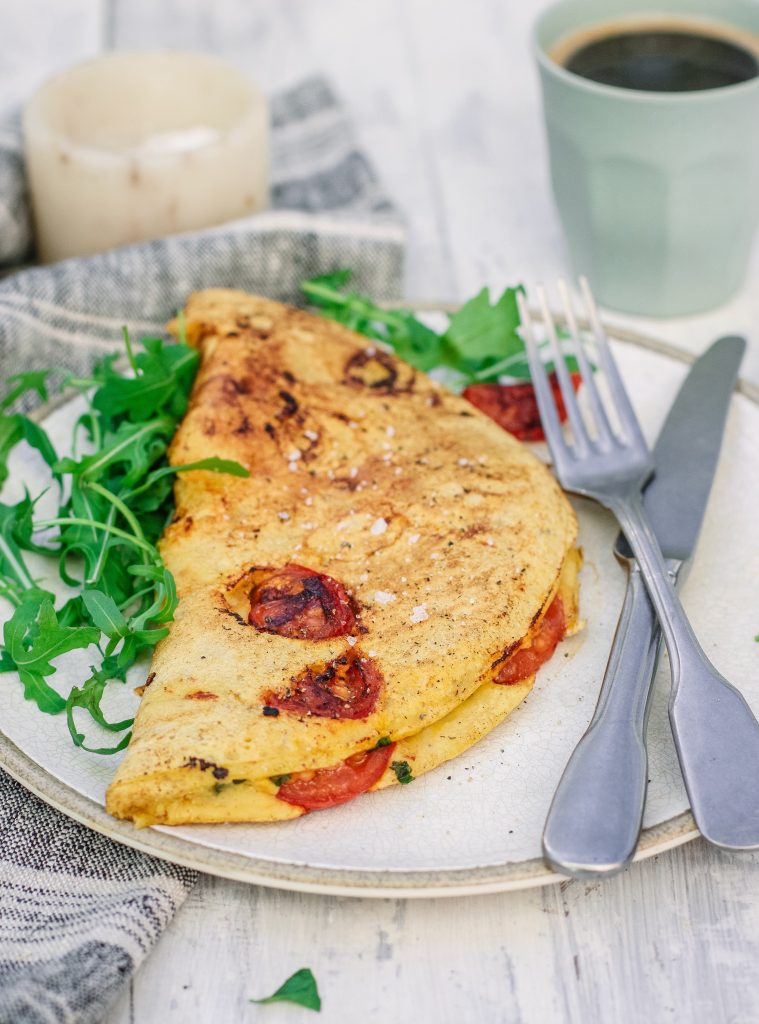 Tomato & Basil Vegan Omelette The Little Green Spoon