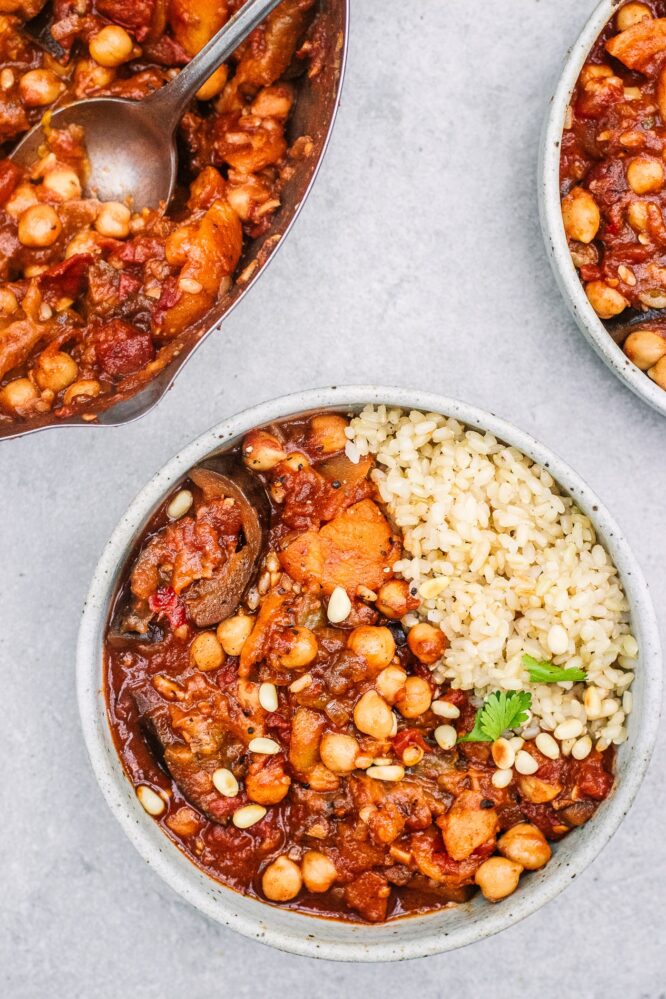 Chickpea & Aubergine Tagine - The Little Green Spoon