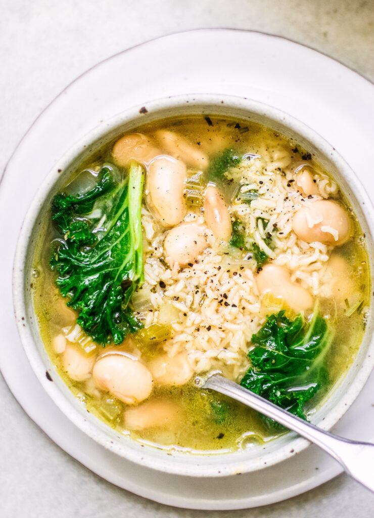 Lemony Butter Bean & Rice Soup Little Green Spoon