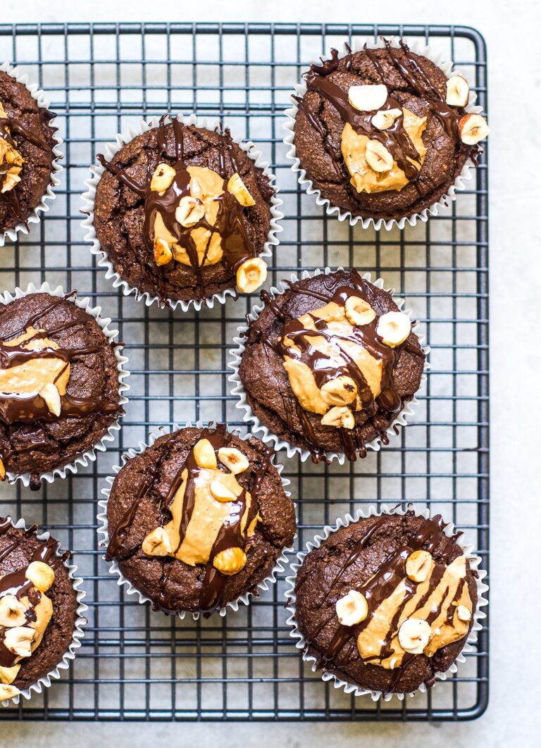 Double Chocolate Nut Butter Muffins Little Green Spoon