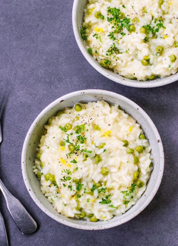 Lemon & Pea Risotto Little Green Spoon